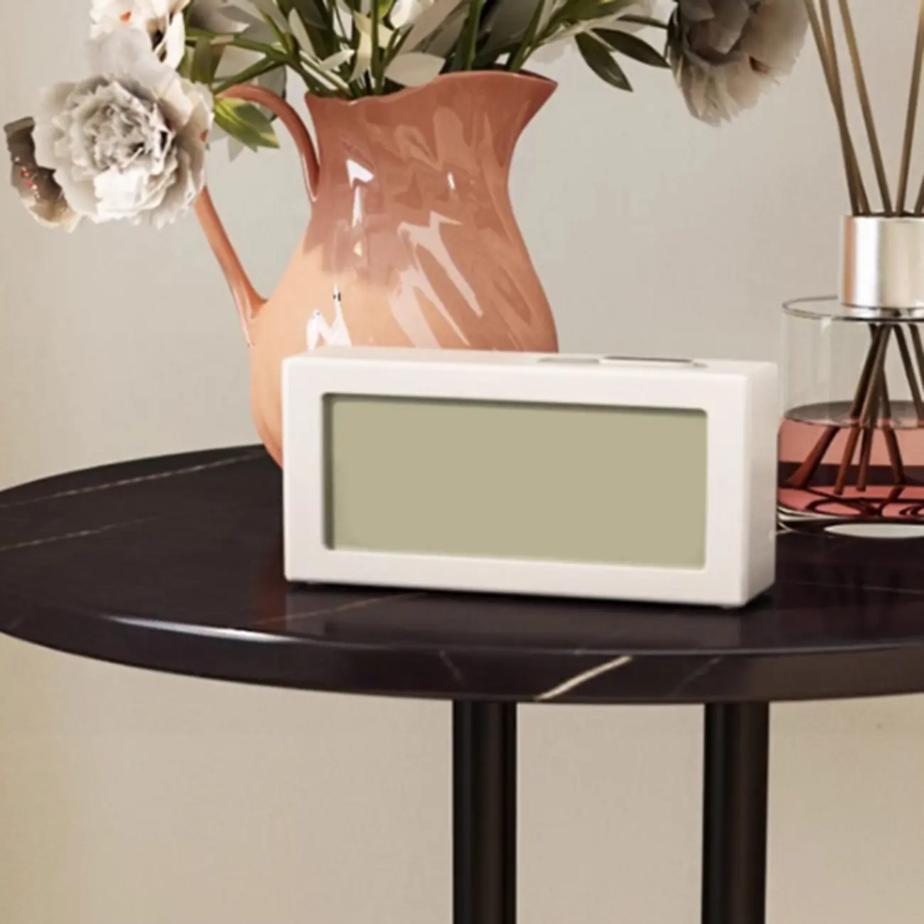 Luxurious Metal Round End Table with Glossy Finish for Tiny Room Image - 17 | homeyfad