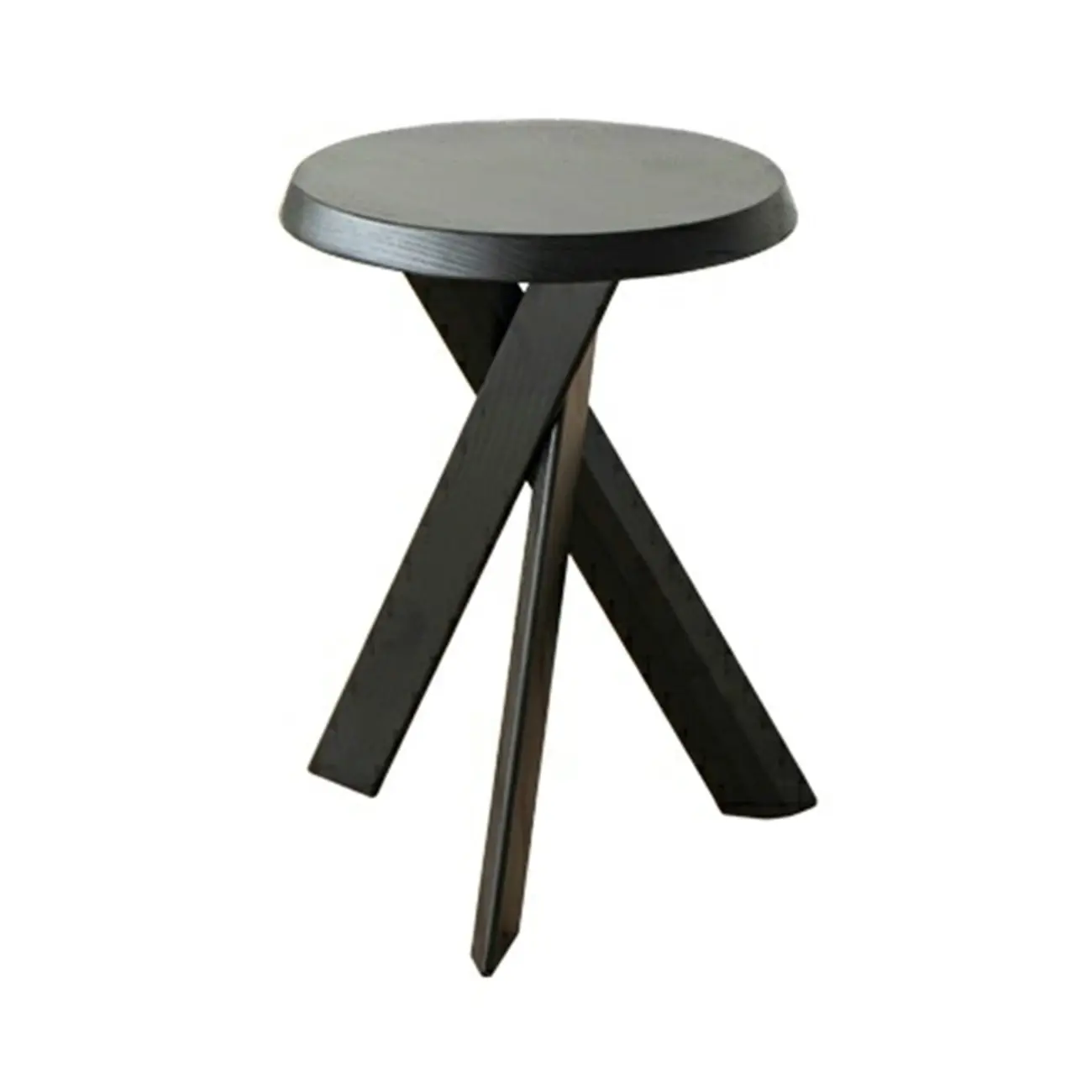 Modern Round Wood Side Table with Cross Legs Image - 5 | homeyfad