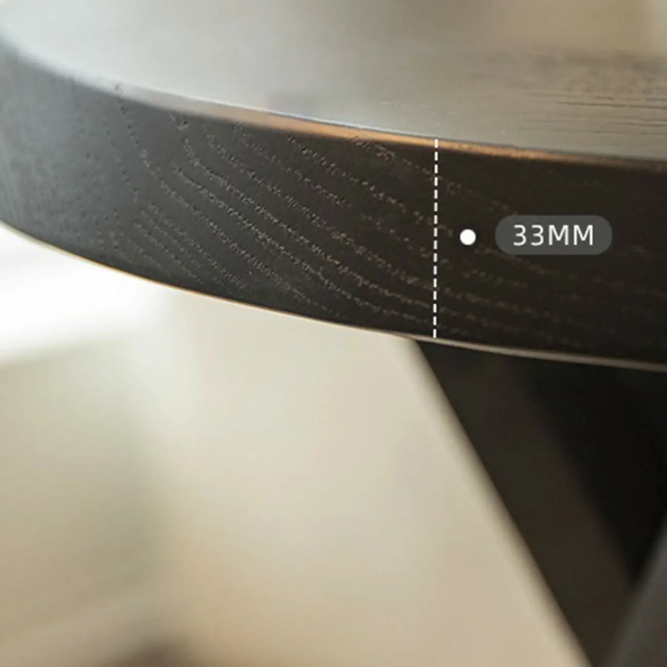 Modern Round Wood Side Table with Cross Legs Image - 11 | homeyfad