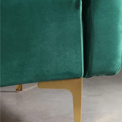Modern Velvet Chaise Lounge with Pillow for Living Room Image - 12