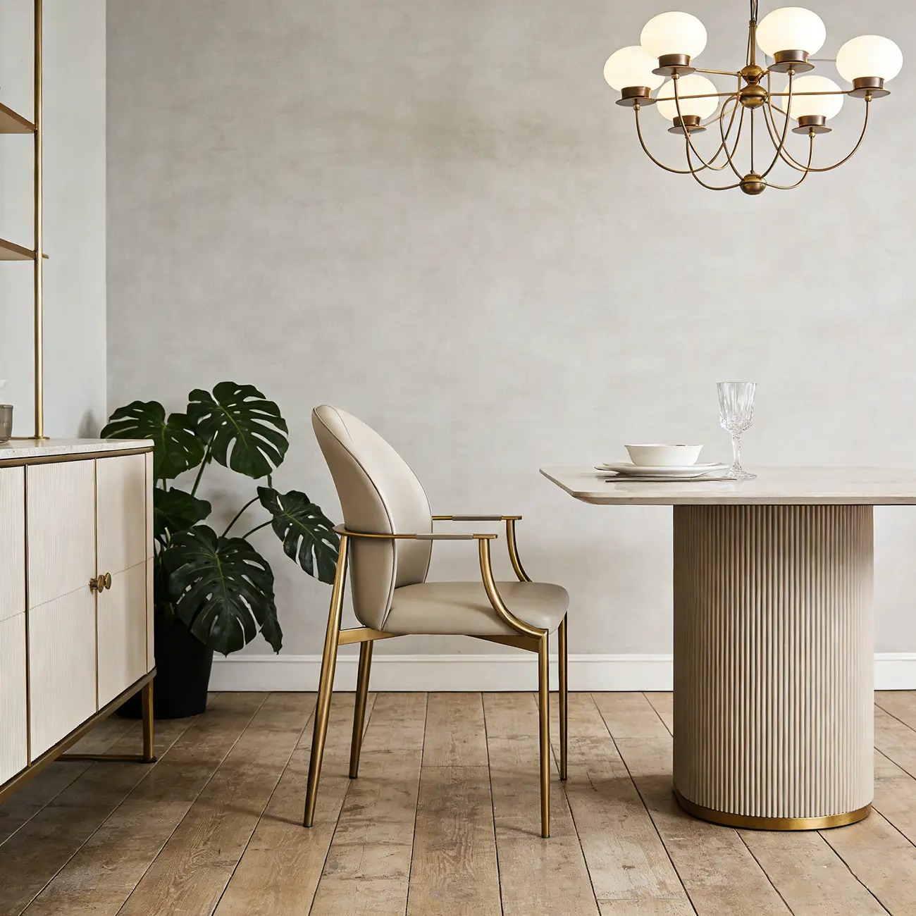 Genuine Leather Glam Modern Upholstered Arm Dining Chairs Image - 3 | homeyfad