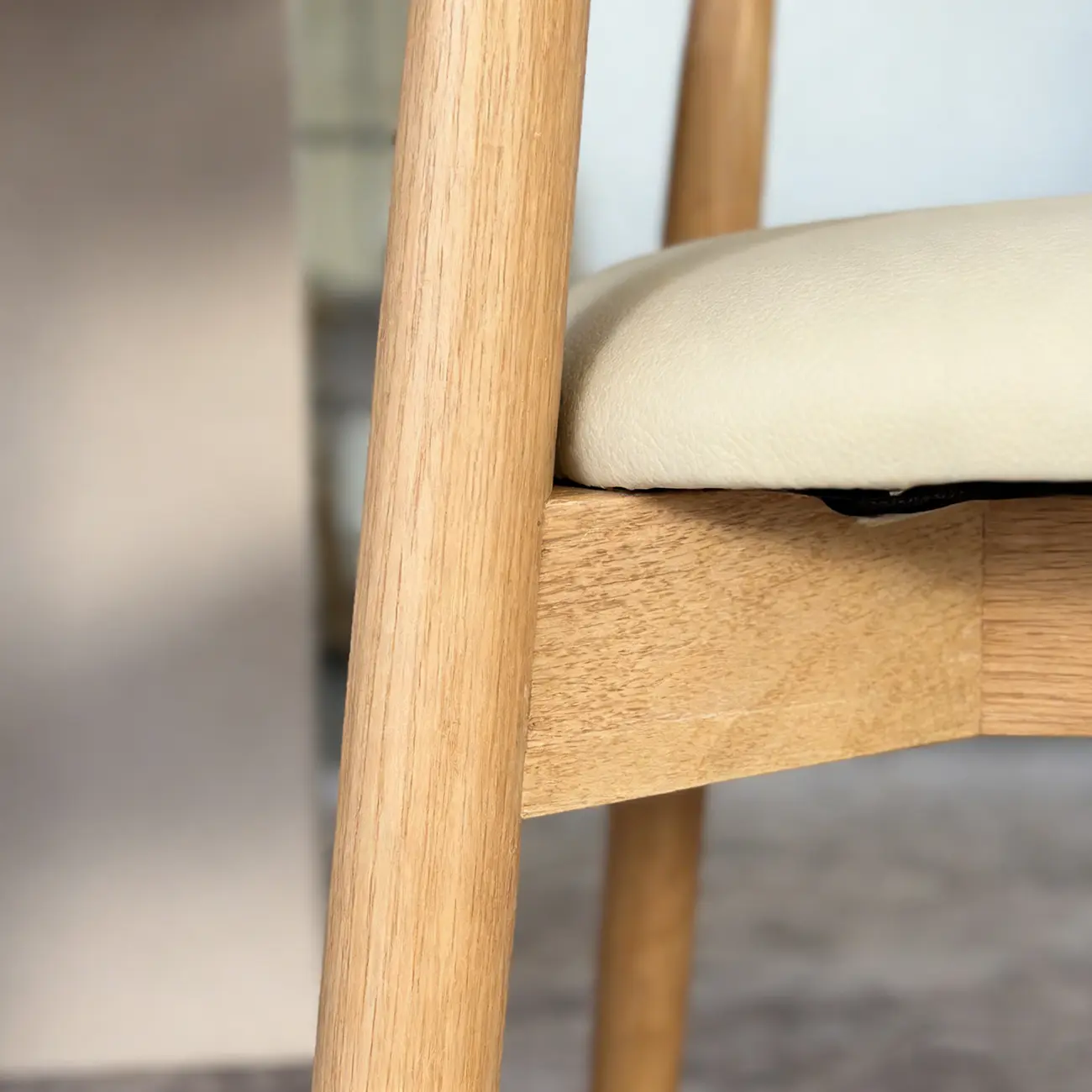 Modern Leather Wood Dining Chair Set of 2 Image - 8 | homeyfad