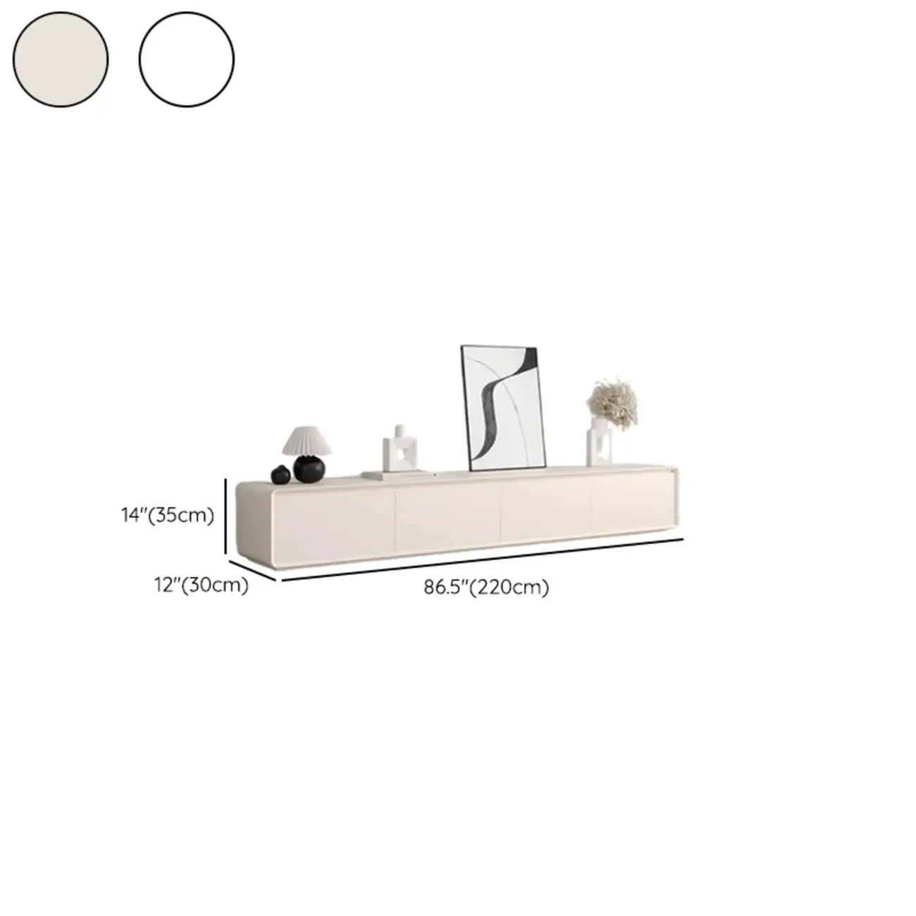 Minimalist White Wooden TV Stand with Drawers for Living Room Image - 12