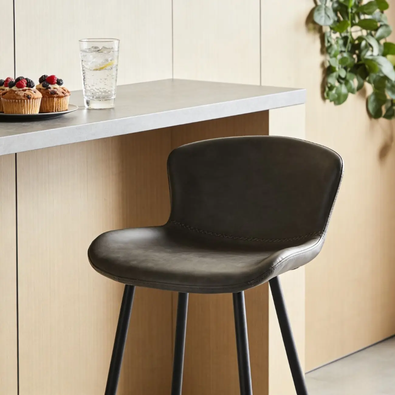 Brown Leather Saddle Seat Low Back Bar Stool Image - 8 | homeyfad