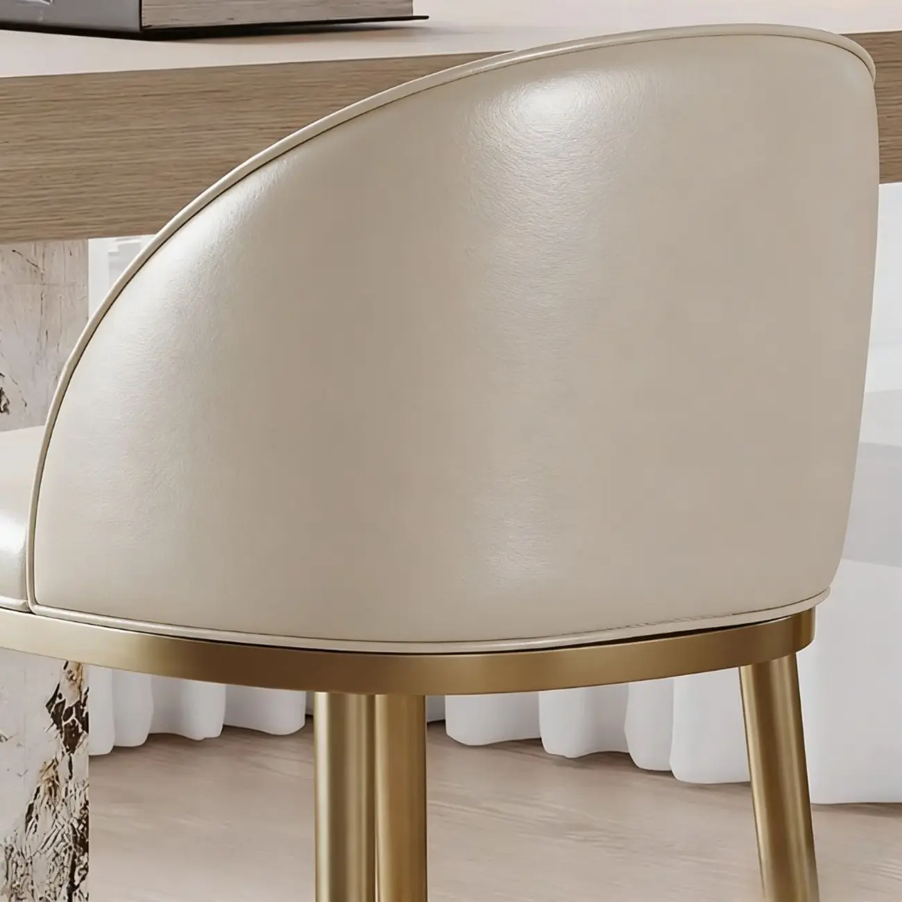 Mid Century Modern Leather Bar Stools Counter Height Image - 9 | homeyfad