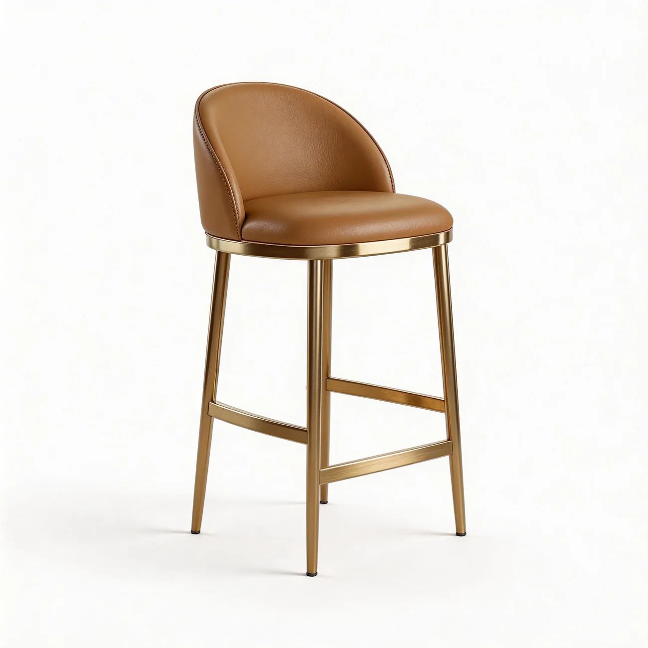 Mid Century Modern Leather Bar Stools Counter Height Image - 15 | homeyfad