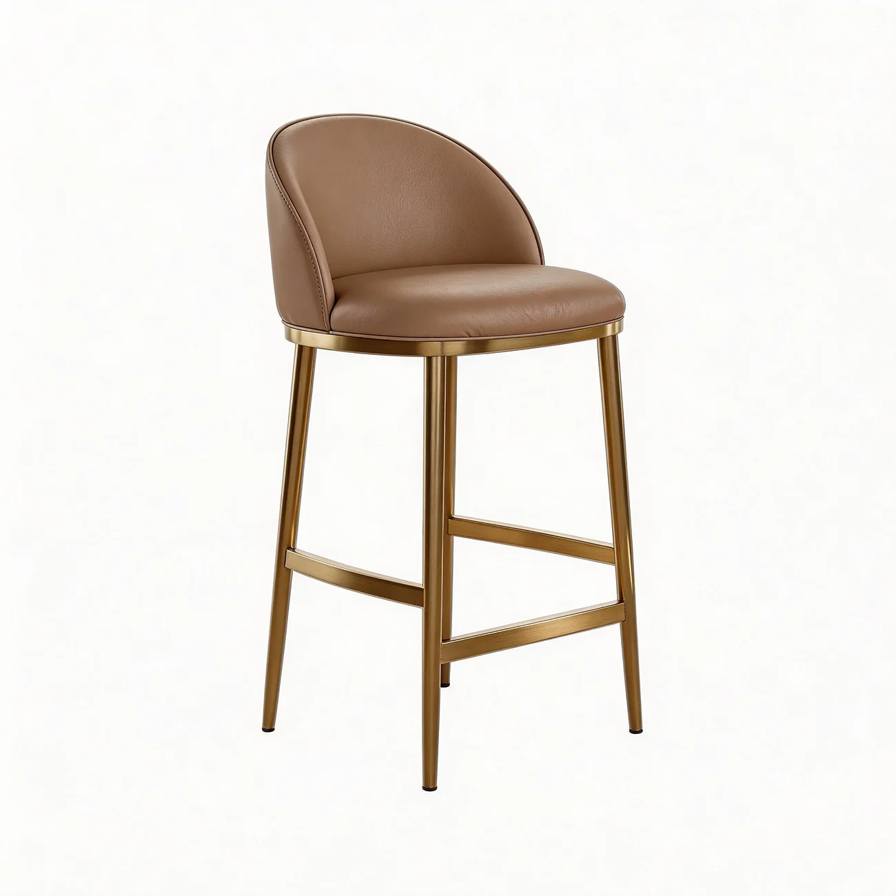 Mid Century Modern Leather Bar Stools Counter Height Image - 14 | homeyfad
