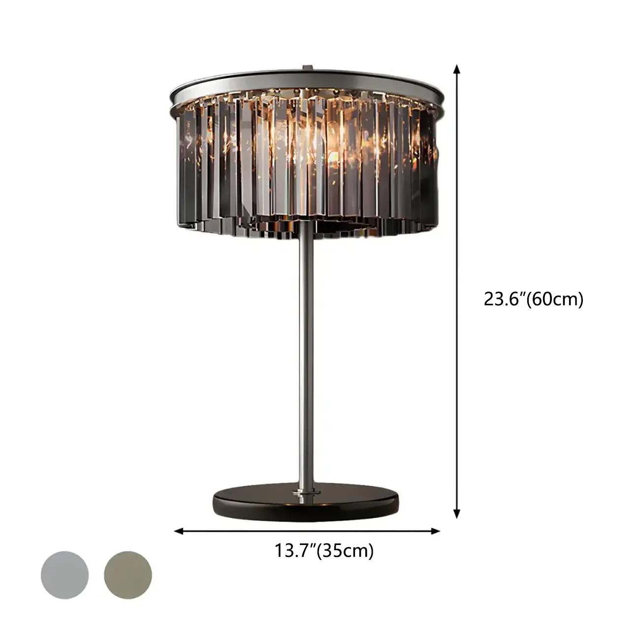 Modern Crystal LED Table Lamp for Living Room #size | homeyfad
