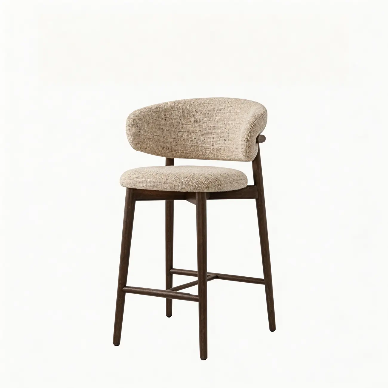 Modern Fabric Upholstered Counter Height Bar Stools Image - 10 | homeyfad