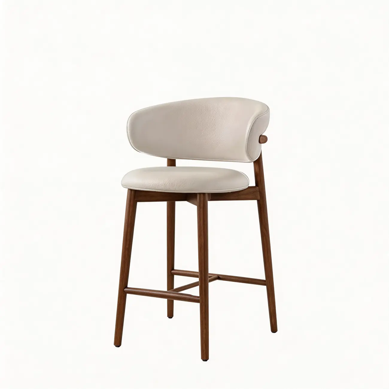 Modern Fabric Upholstered Counter Height Bar Stools Image - 14 | homeyfad