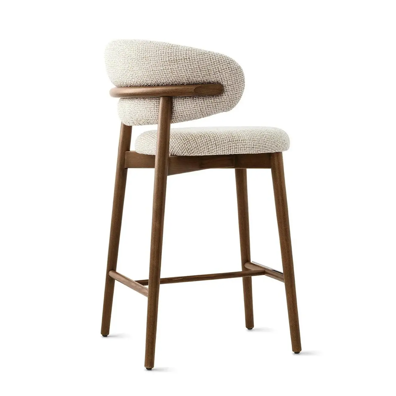 Modern Fabric Upholstered Counter Height Bar Stools Image - 8 | homeyfad