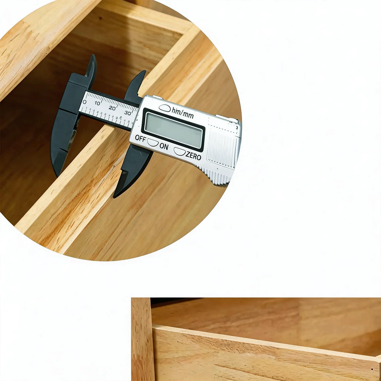 Simple Natural Rubberwood Low Multi-Drawer Dresser Image - 15 | homeyfad