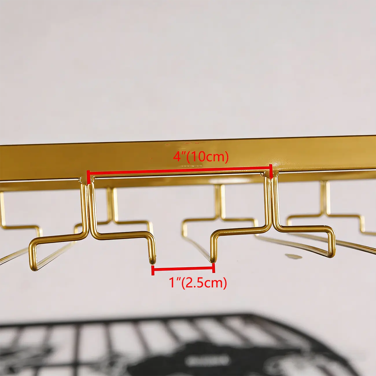 Wall-Mounted Metal Wine Rack Glam Gold Stylish Image - 7 | homeyfad