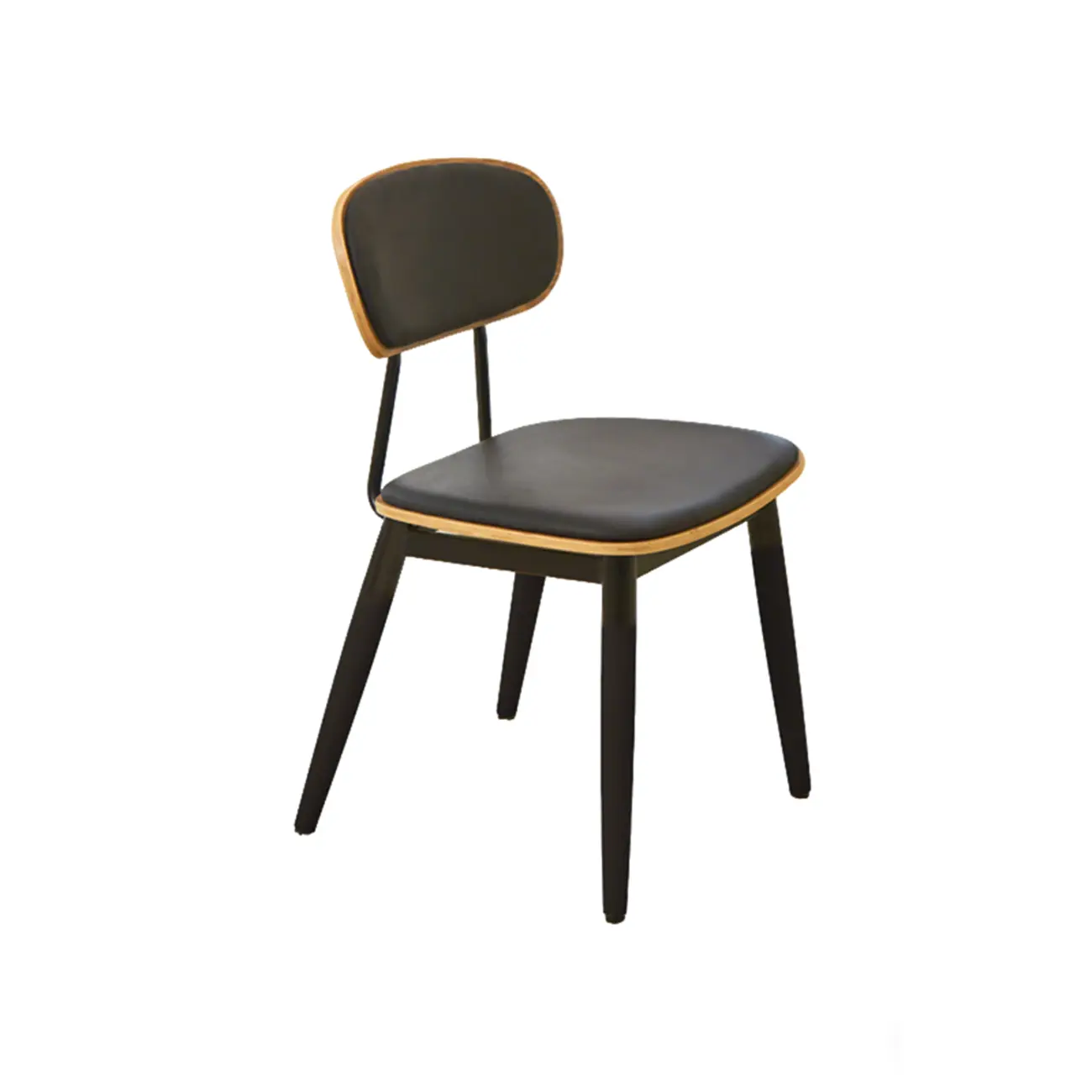 Mid-century Modern Solid Wood Armless Dining Chair Open-back Image - 13 | homeyfad