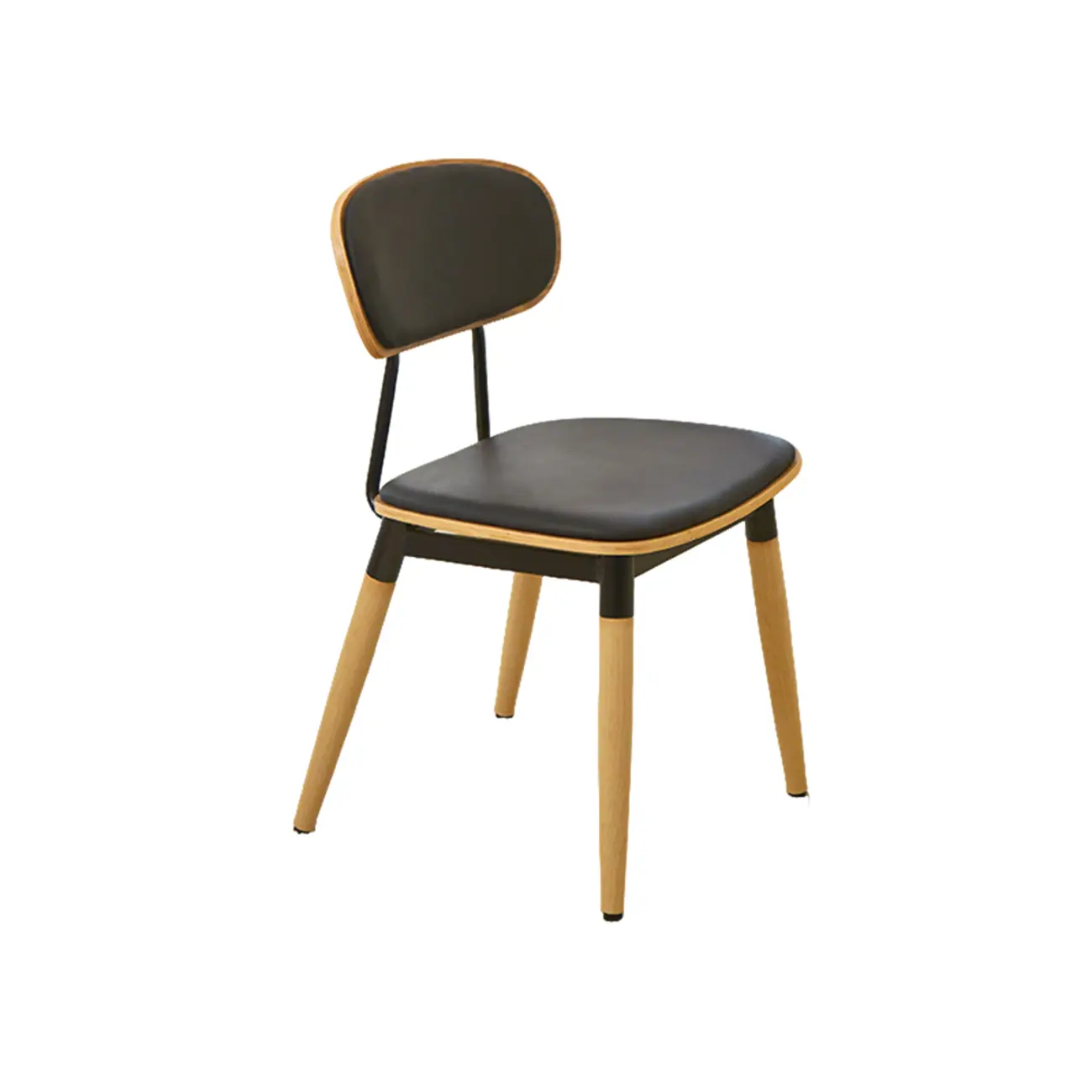 Mid-century Modern Solid Wood Armless Dining Chair Open-back Image - 15 | homeyfad