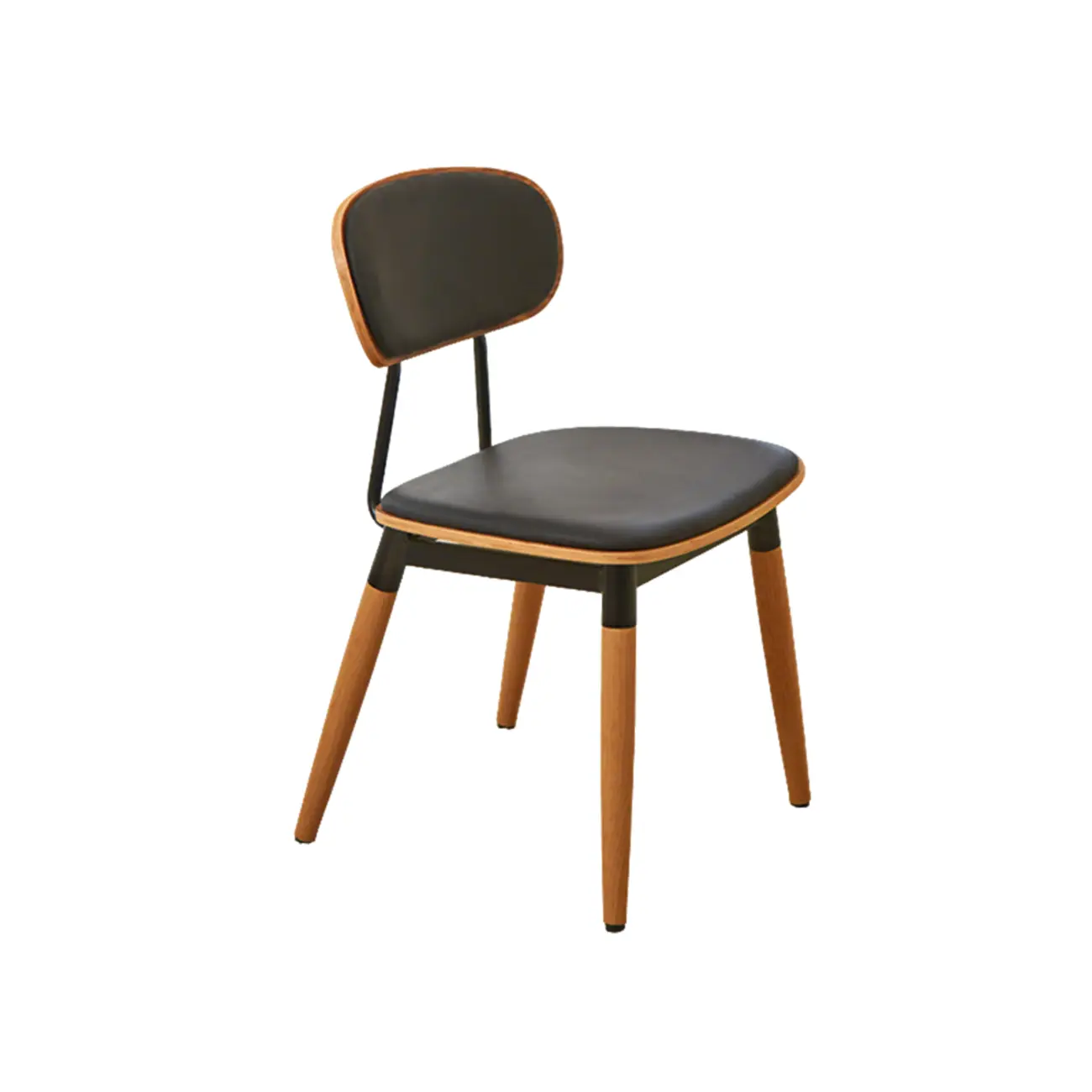 Mid-century Modern Solid Wood Armless Dining Chair Open-back Image - 16 | homeyfad