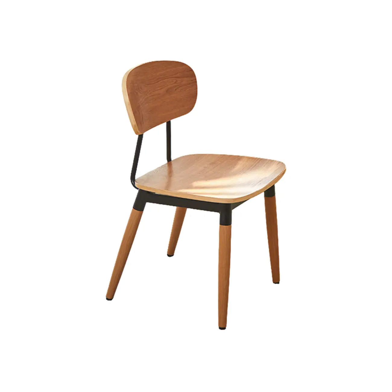 Mid-century Modern Solid Wood Armless Dining Chair Open-back Image - 17 | homeyfad