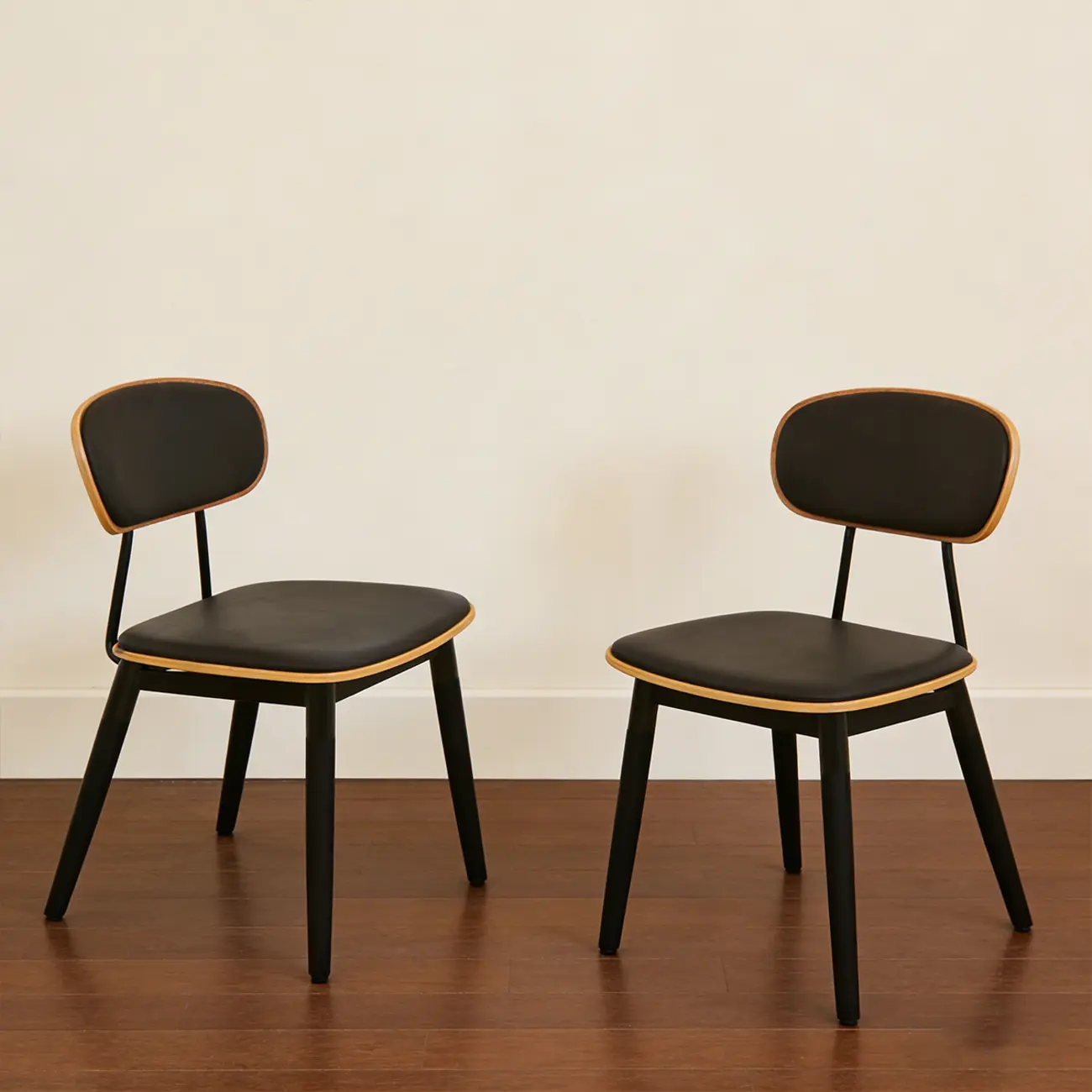 Mid-century Modern Solid Wood Armless Dining Chair Open-back Image - 9 | homeyfad