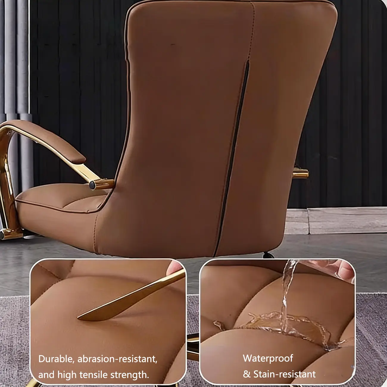 Luxury Mid-back Adjustable Swivel Bar Stools With Arms Image - 11 | homeyfad