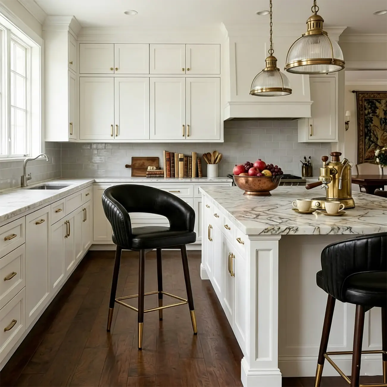 Swivel Modern Cut-out Back Upholstered Counter Stools Image - 3 | homeyfad