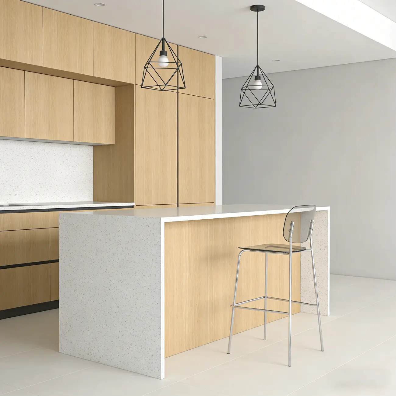 Modern Metal Counter Height Acrylic Bar Stools Image - 2 | homeyfad