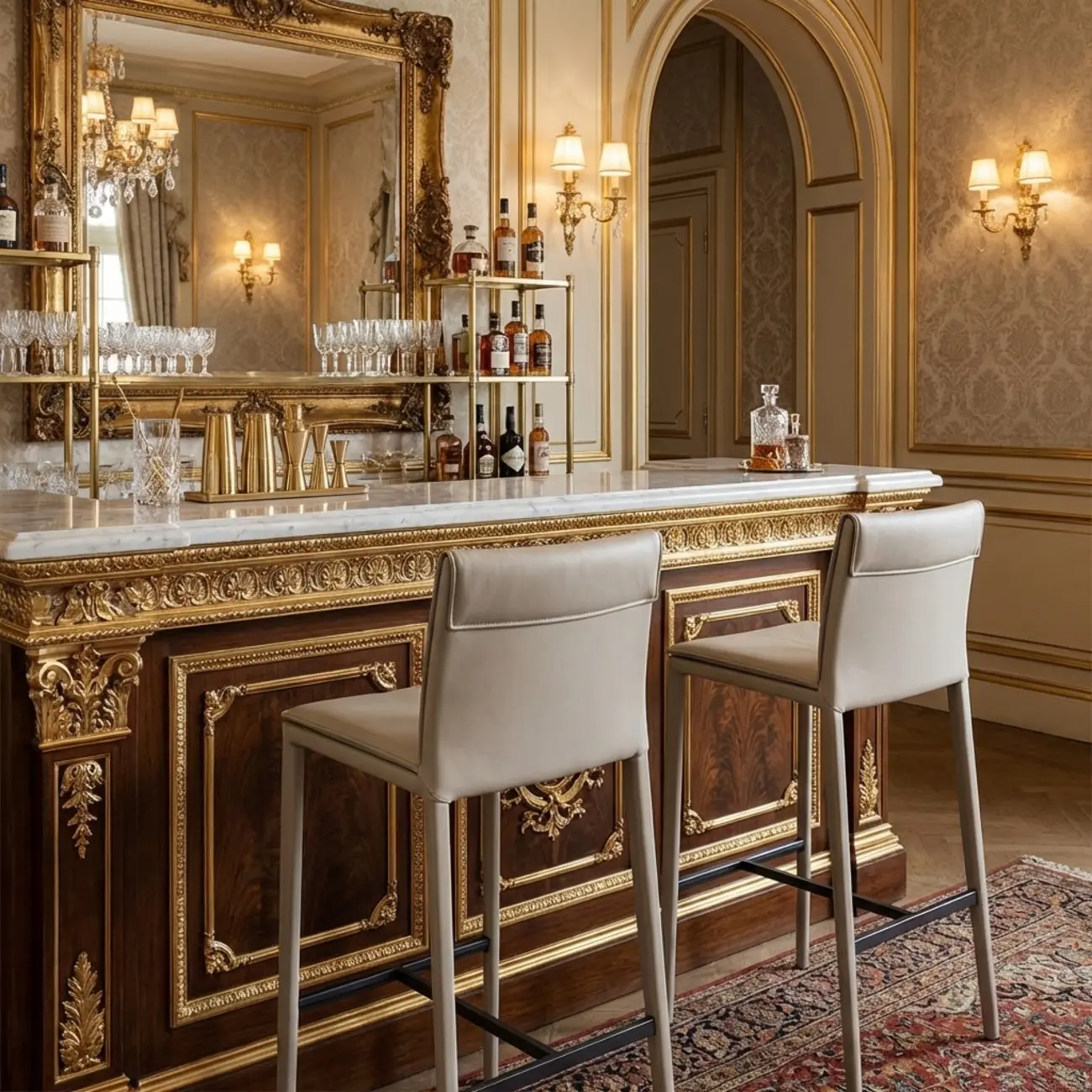 Minimalist Genuine Leather Sleek Tapered Bar Stools Low Back Image - 7 | homeyfad