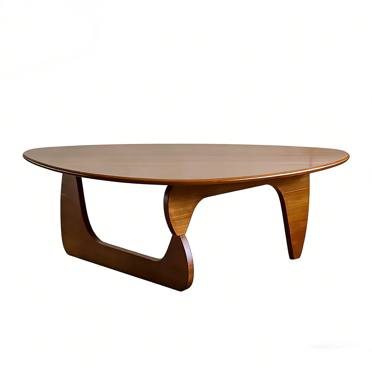 Modern Abstract Wood Triangular Coffee Table Image - 6 | homeyfad