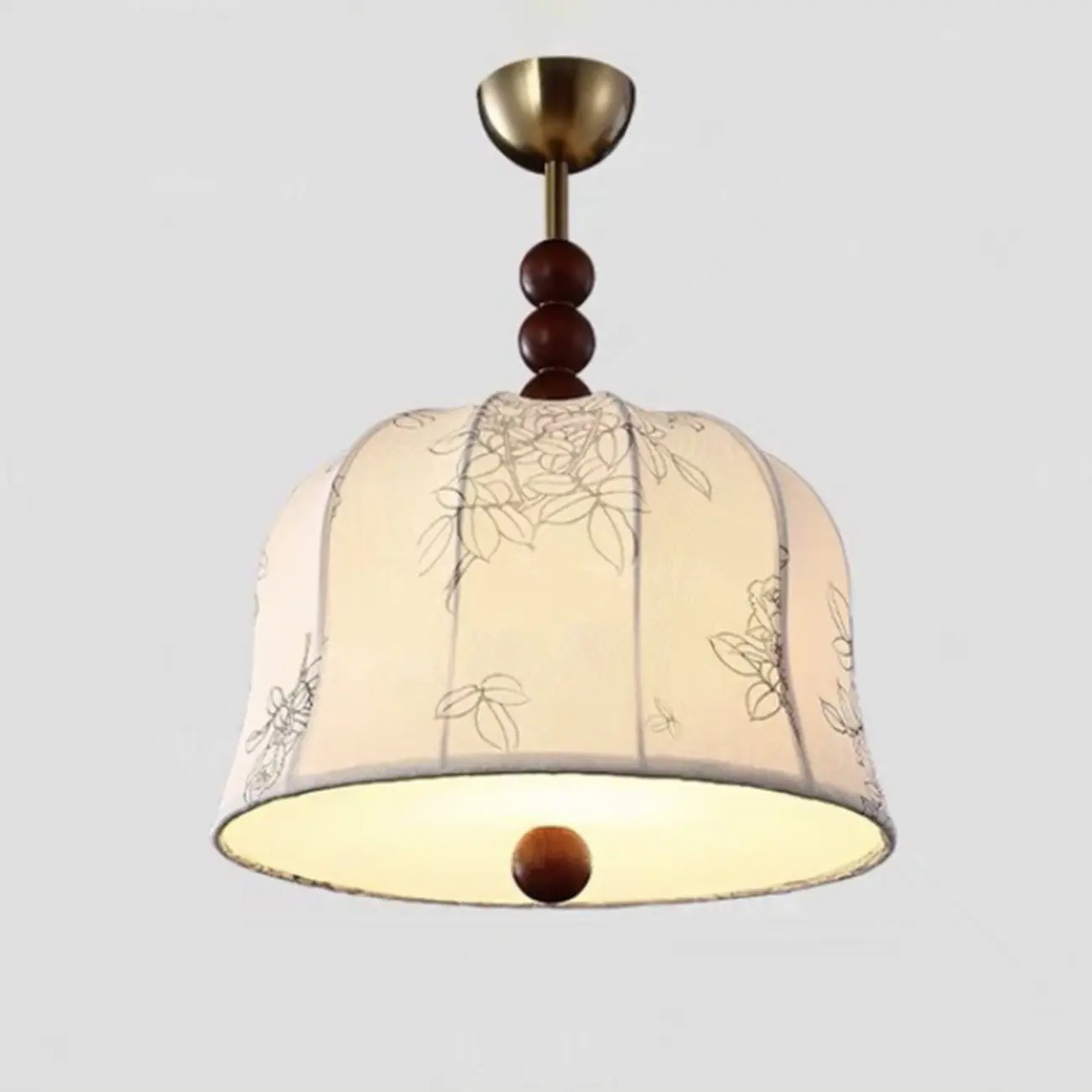 Gold Drum Fabric Modern Ceiling Light Chandelier Image - 7 | homeyfad