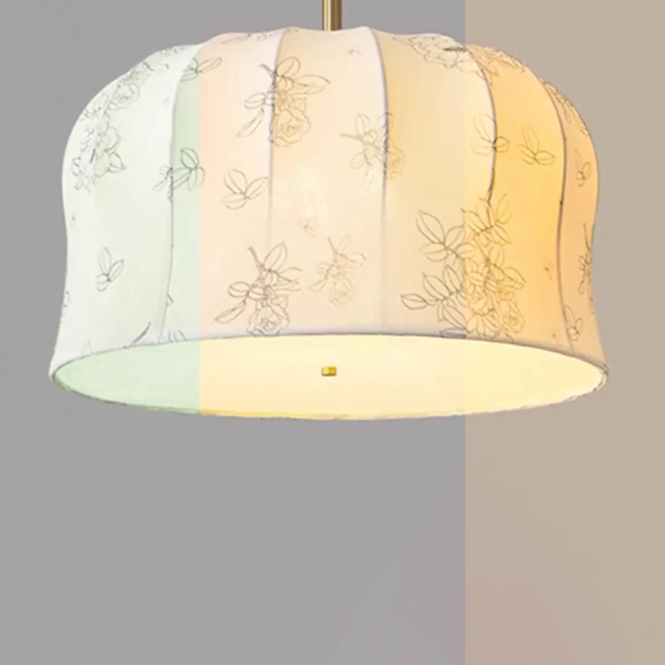 Gold Drum Fabric Modern Ceiling Light Chandelier Image - 10 | homeyfad