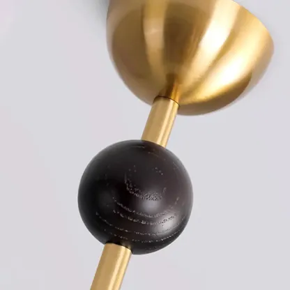 Gold Drum Fabric Modern Ceiling Light Chandelier Image - 12