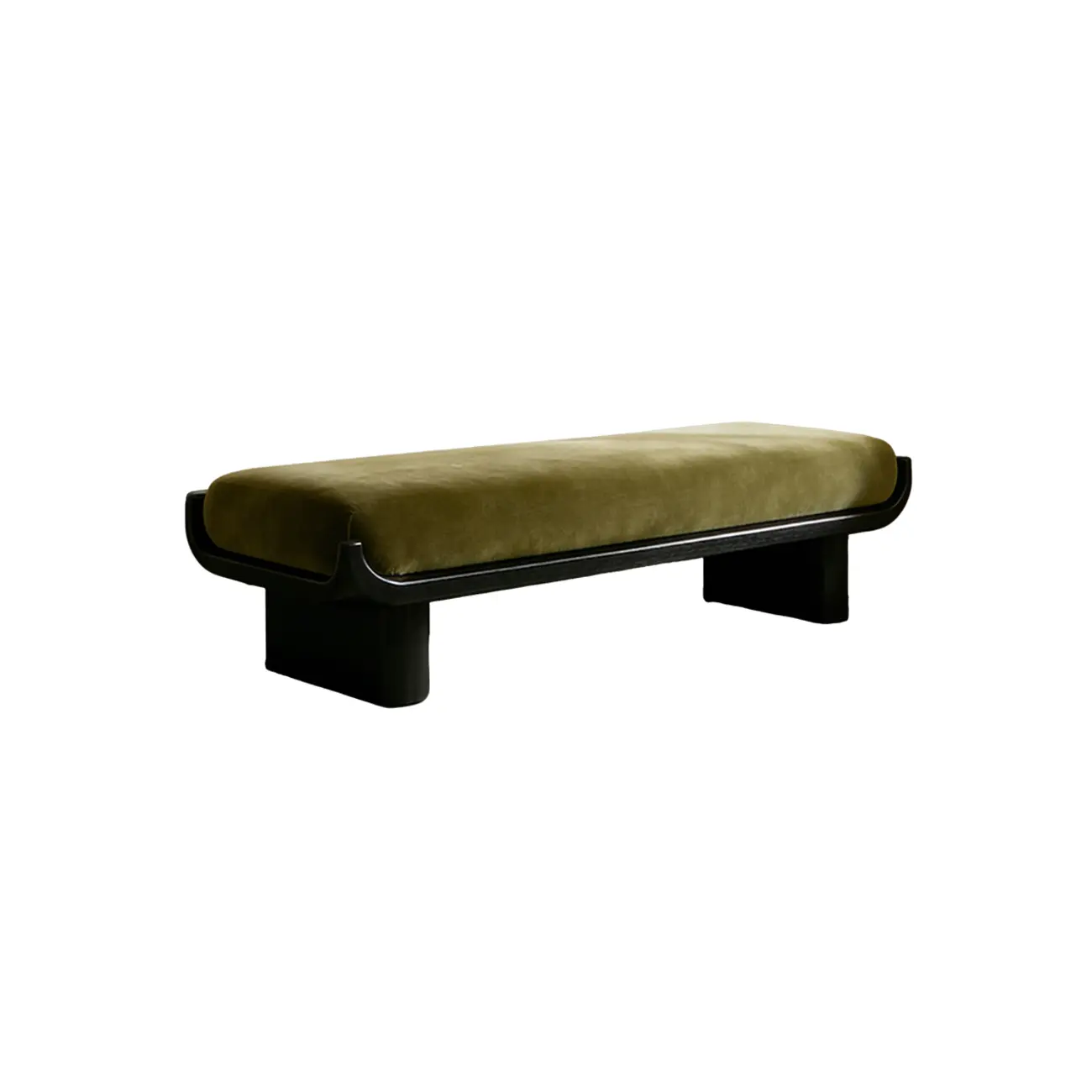 Modern Vintage Green Solid Wood Upholstered Bedroom Bench Image - 18 | homeyfad