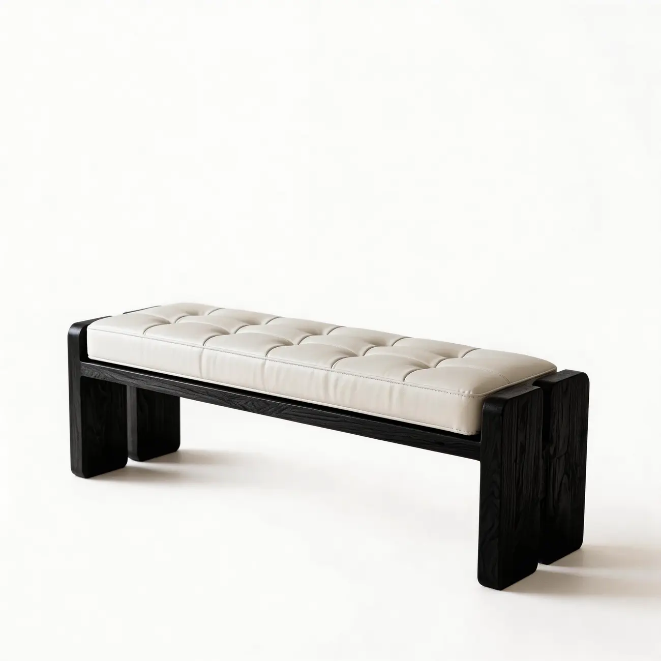 Mid-century Modern Solid Wood Frame Entryway Bench Image - 19 | homeyfad