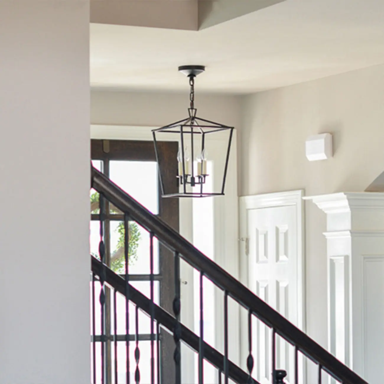 Industrial Adjustable Metal Lantern Caged Candelabra Chandelier Image - 4 | homeyfad