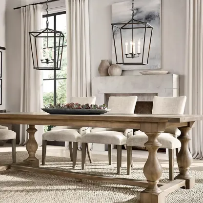 Industrial Adjustable Metal Lantern Caged Candelabra Chandelier Image - 3