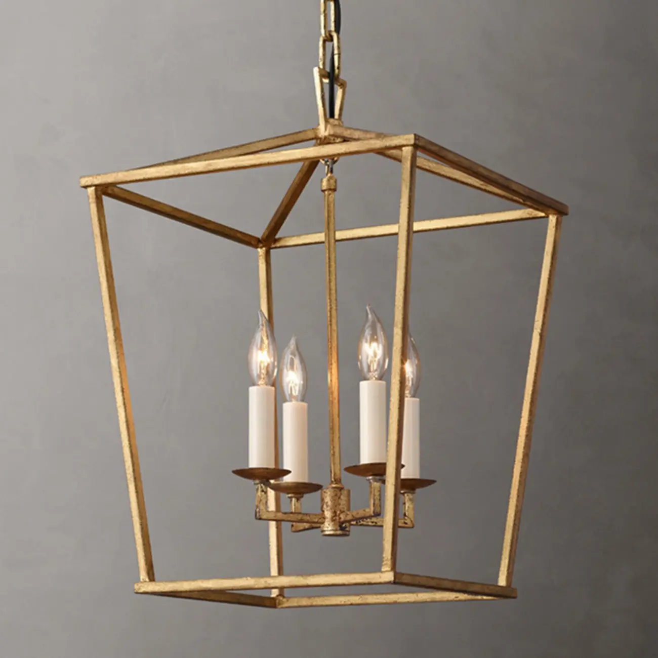 Industrial Adjustable Metal Lantern Caged Candelabra Chandelier Image - 6 | homeyfad