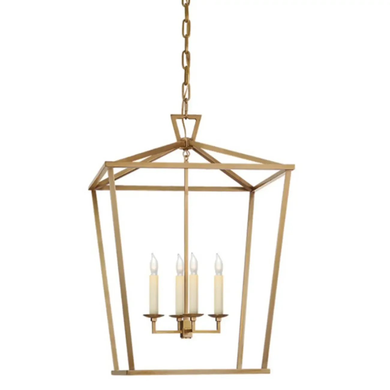 Industrial Adjustable Metal Lantern Caged Candelabra Chandelier Image - 7