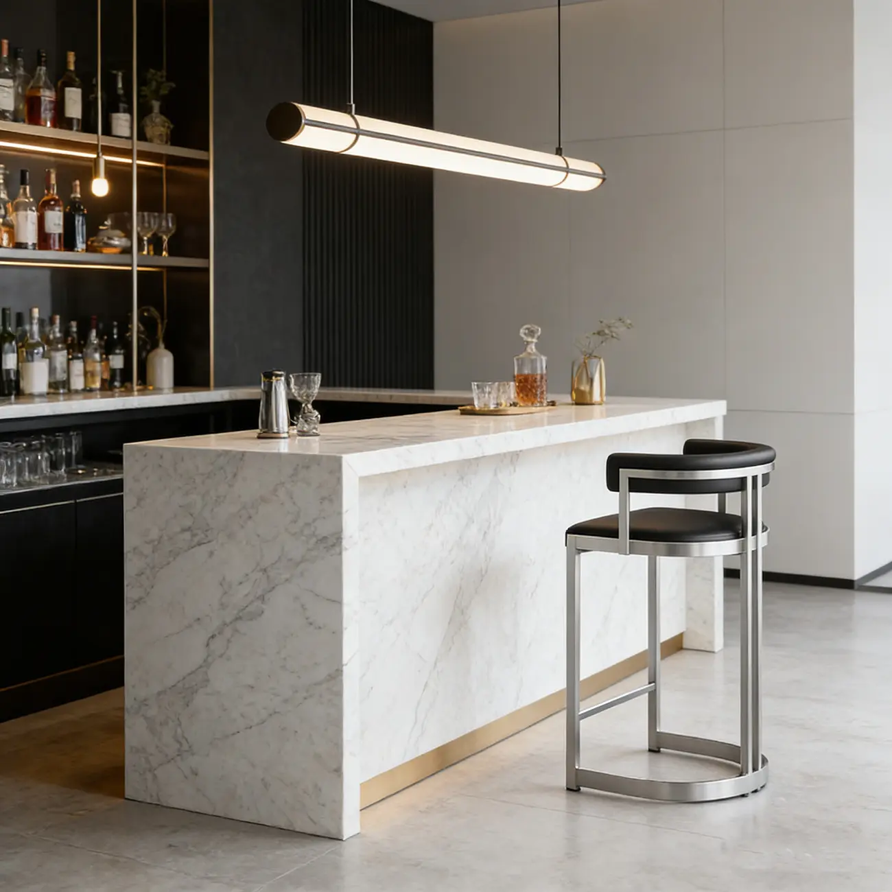 Lavish Metal Cushioned Gold Sled Bar Stool Image - 9 | homeyfad