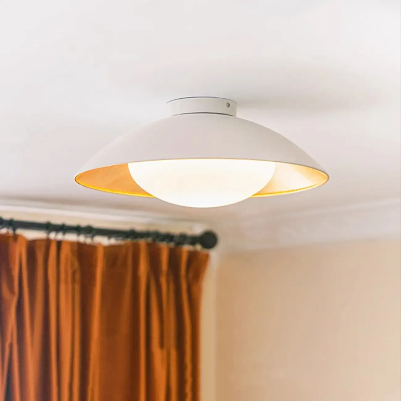 Modern LED Semi Flush Ceiling Light for Living Room Image - 1