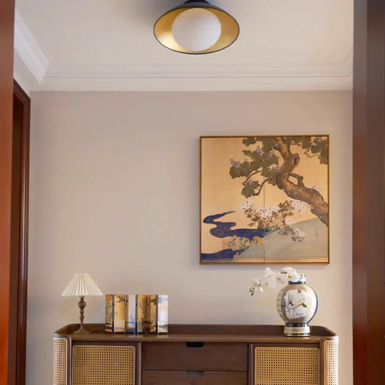 Modern LED Semi Flush Ceiling Light for Living Room Image - 6