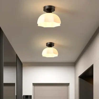 5 to 9 Inch Geometric Metal Modern Semi Flush Ceiling Light