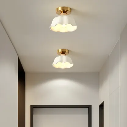 5 to 9 Inch Geometric Metal Modern Semi Flush Ceiling Light