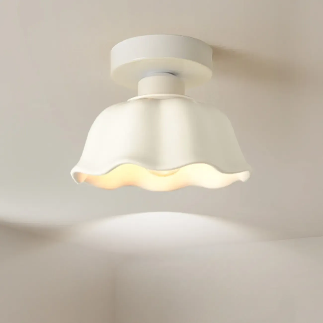 5 to 9 Inch Geometric Metal Modern Semi Flush Ceiling Light