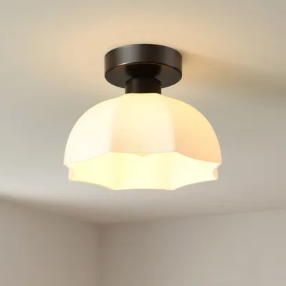 5 to 9 Inch Geometric Metal Modern Semi Flush Ceiling Light