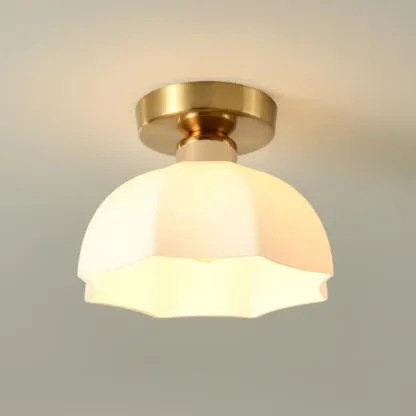 5 to 9 Inch Geometric Metal Modern Semi Flush Ceiling Light