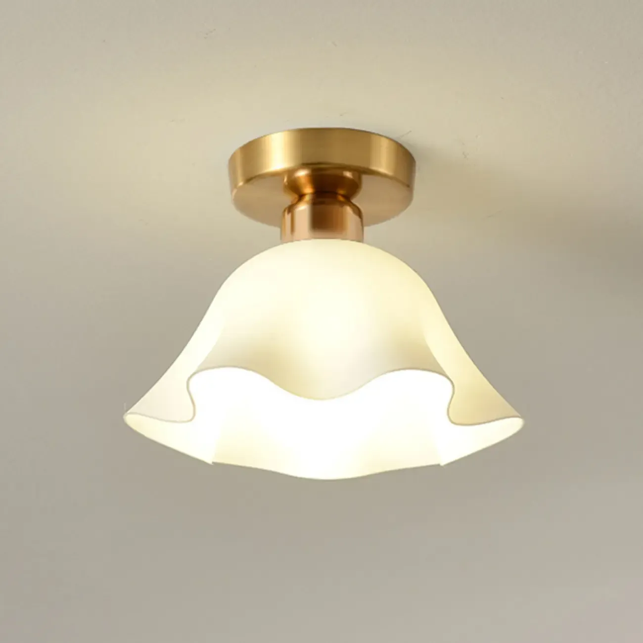 5 to 9 Inch Geometric Metal Modern Semi Flush Ceiling Light