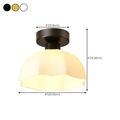 5 to 9 Inch Geometric Metal Modern Semi Flush Ceiling Light