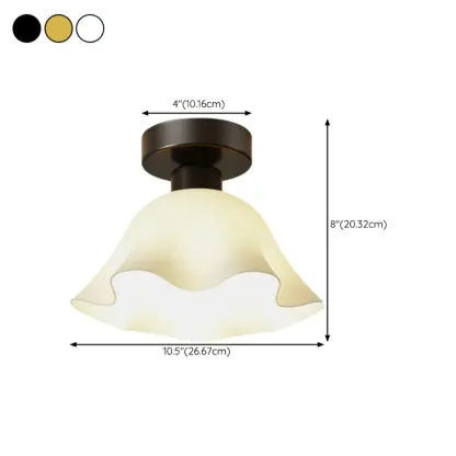 5 to 9 Inch Geometric Metal Modern Semi Flush Ceiling Light