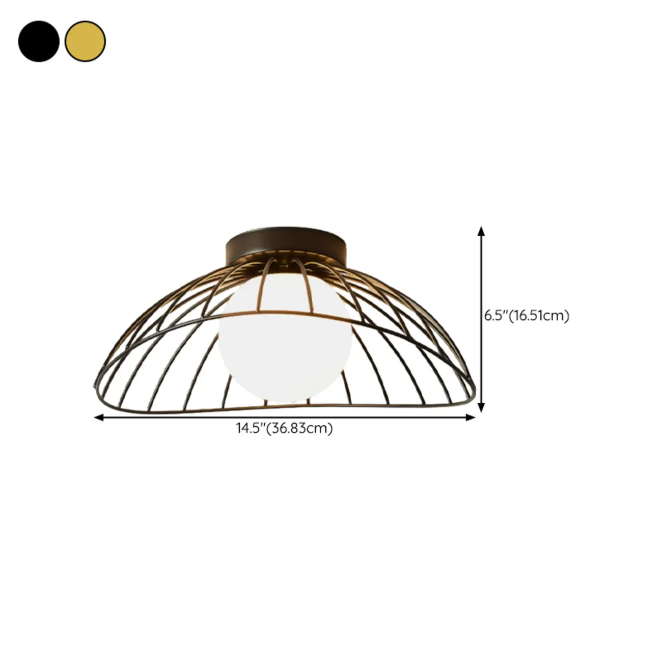 5 to 9 Inch Geometric Metal Modern Semi Flush Ceiling Light | homeyfad