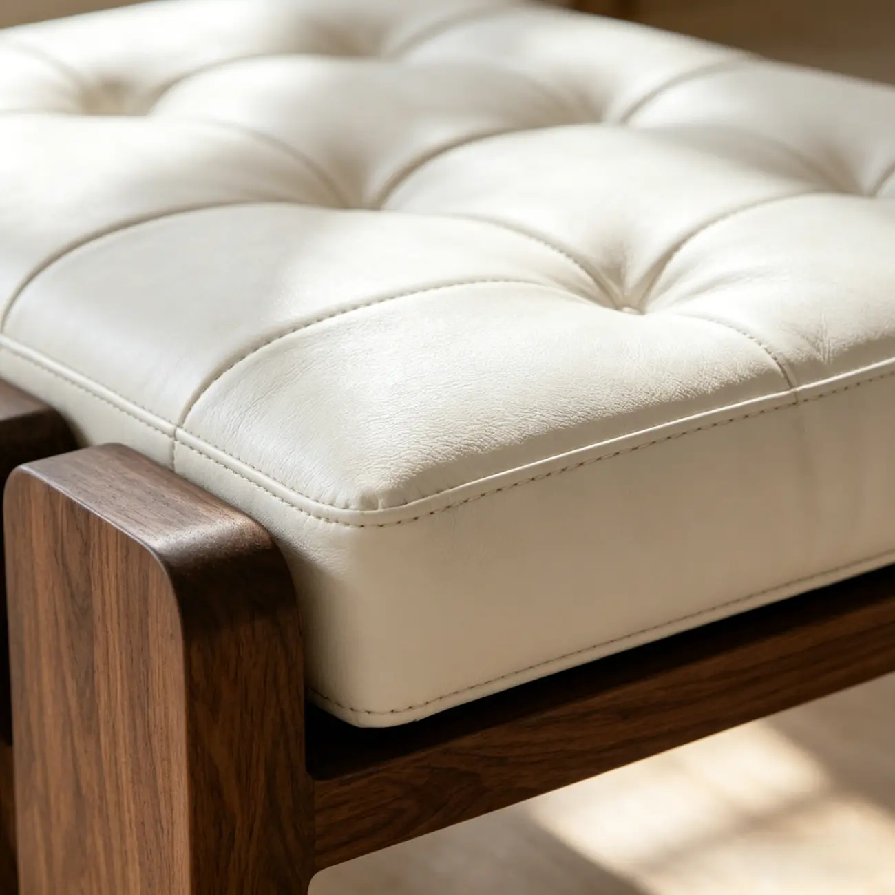 Mid-century Modern Solid Wood Frame Entryway Bench Image - 11 | homeyfad