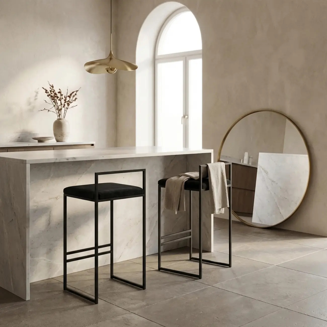 Square Fabric Seat Armless Counter Bar Stools Black Image - 2 | homeyfad